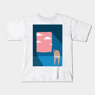 Looking at Clouds Kids T-Shirt
